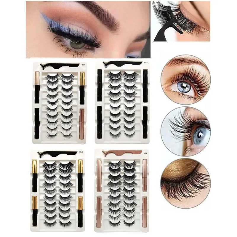 10 Pairs Waterproof Magnetic Eyeliner Eyelashes Set Tweezer False Eye Lashes Kit Makeup Natural Magnetic Lashes False Lashes
10 Pairs Waterproof Magnetic Eyeliner Eyelashes Set Tweezer False Eye Lashes Kit Makeup Natural Magnetic Lashes False Lashes