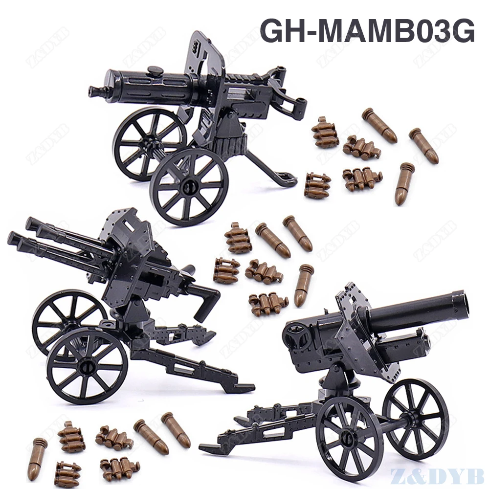 DIY 88 мм Flak Cannon Maxim Gun hovitzer WW2 военный солдат MOC Аксессуары Модель Строительный блок