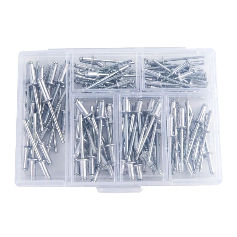120Pcs/set High Quality Multiple Sizes Aluminum Dome Head Blind Pop Rivets Assorted Fasteners Hardware Accessories
120Pcs/set High Quality Multiple Sizes Aluminum Dome Head Blind Pop Rivets Assorted Fasteners Hardware Accessories