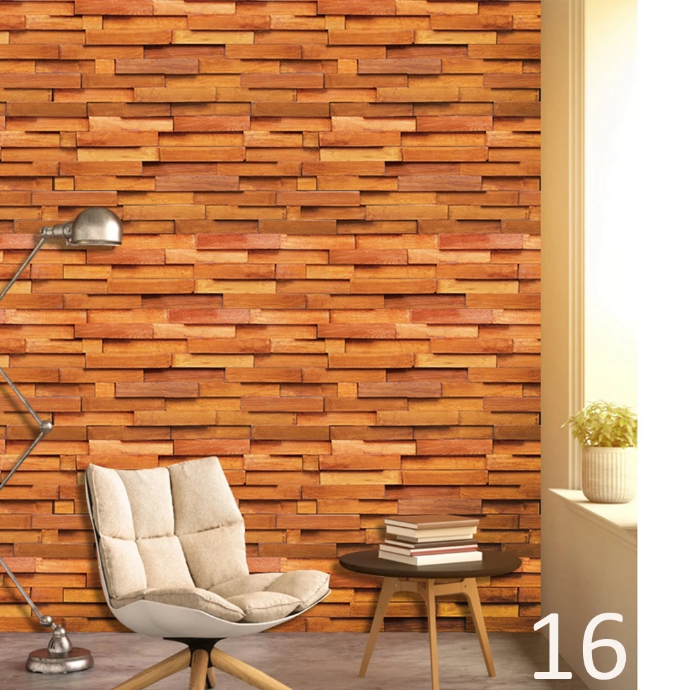 45x100cm Home Decor 3D PVC Wood Grain Brick Stone wallpaper Rustic Effect Self-adhesive Sticker 
45x100cm Home Decor 3D PVC Wood Grain Brick Stone wallpaper Rustic Effect Self-adhesive Sticker