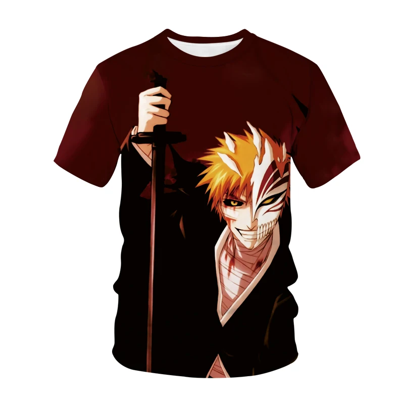 Harajuku Anime T-shirt Bleach 3D Print Men Women Streetwear O-Neck Short Sleeve T-shirt Hip Hop Tees Tops Unisex Clothes
Harajuku Anime T-shirt Bleach 3D Print Men Women Streetwear O-Neck Short Sleeve T-shirt Hip Hop Tees Tops Unisex Clothes