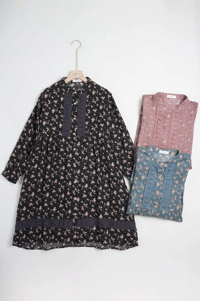Autumn New Mori Girl Embroidery Floral Double Layer Cotton Yarn Dress Stand-Up Collar Loose Wild Literary Female Long Skirt
Autumn New Mori Girl Embroidery Floral Double Layer Cotton Yarn Dress Stand-Up Collar Loose Wild Literary Female Long Skirt