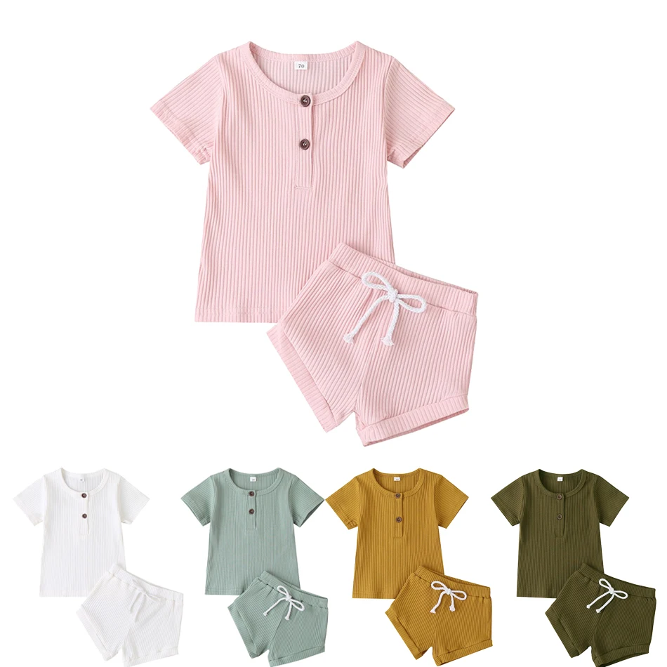Baby Girl Clothing Sets Newborn Summer Clothing Set Solid Color Short Sleeve Top + Shorts Toddler Girl Clothes 0-24 Months
Baby Girl Clothing Sets Newborn Summer Clothing Set Solid Color Short Sleeve Top + Shorts Toddler Girl Clothes 0-24 Months