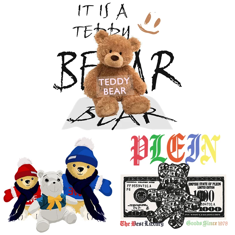 Bear Stickers on Clothes Heat Transfer PVC Patch Thermal transfer printing Ironing stickers Patches for clothing
Bear Stickers on Clothes Heat Transfer PVC Patch Thermal transfer printing Ironing stickers Patches for clothing