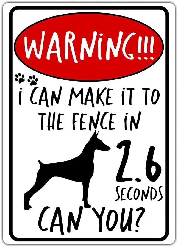 Doberman Pinscher Dog Sign No Trespassing Sign Funny Dog Sign Warning Sign Beware of Dog Sign Yard Keep Gate Closed Tin Sign
Doberman Pinscher Dog Sign No Trespassing Sign Funny Dog Sign Warning Sign Beware of Dog Sign Yard Keep Gate Closed Tin Sign