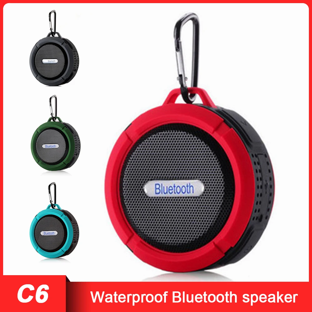 C6 Bluetooth Speaker Waterproof Portable Wireless Mini Speaker with Carabiner Subwoofer Sucker Loudspeaker for Phone PC 
C6 Bluetooth Speaker Waterproof Portable Wireless Mini Speaker with Carabiner Subwoofer Sucker Loudspeaker for Phone PC