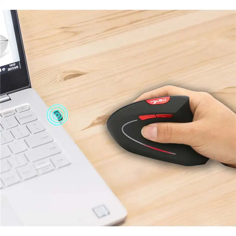 HXSJ T24 Vertical 2.4G Wireless Mouse Ergonomic Adjustable 800 1600 2400DPI Optical Mice With USB Receiver For Computer PC Game
HXSJ T24 Vertical 2.4G Wireless Mouse Ergonomic Adjustable 800 1600 2400DPI Optical Mice With USB Receiver For Computer PC Game