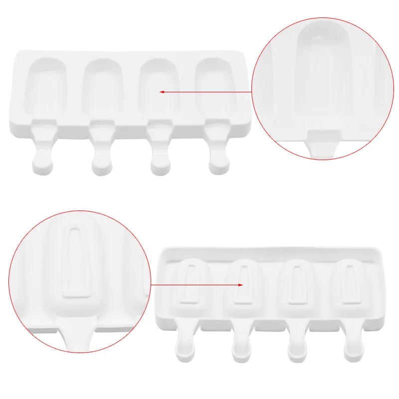 1-pcs Ice Cream Silicone Molds 4 Cell Ice Cube Tray for Summer Popsicle Ice Cream Maker Home Ice Pop Mould with Bags/Stick 50pcs
1-pcs Ice Cream Silicone Molds 4 Cell Ice Cube Tray for Summer Popsicle Ice Cream Maker Home Ice Pop Mould with Bags/Stick 50pcs