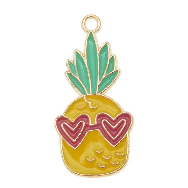 Julie Wang 5PCS Enamel Pineapple Charms Cartoon Fruit Alloy Gold Tone Drop Oil Metal Pendants Bracelet Jewelry Making Accessory
Julie Wang 5PCS Enamel Pineapple Charms Cartoon Fruit Alloy Gold Tone Drop Oil Metal Pendants Bracelet Jewelry Making Accessory