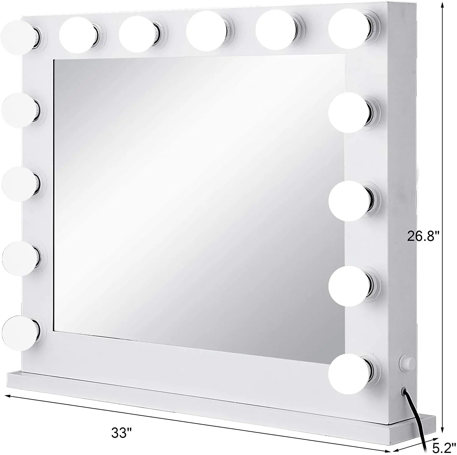 800 * 650 Vanity Mirror Adjustable led14 Bulbs White Cosmetic Mirror - European Plug 220V Classic Hollywood Style Mirror
800 * 650 Vanity Mirror Adjustable led14 Bulbs White Cosmetic Mirror - European Plug 220V Classic Hollywood Style Mirror