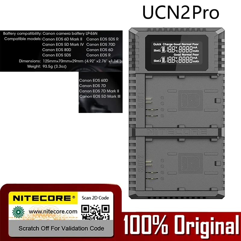 Зарядное устройство Nitecore UCN2 Pro, два слота USB, QC, для Canon, CANON, DSLR, EOS 60D, 5D3, 7D, 70D, 5D Mark II
Зарядное устройство Nitecore UCN2 Pro, два слота USB, QC, для Canon, CANON, DSLR, EOS 60D, 5D3, 7D, 70D, 5D Mark II