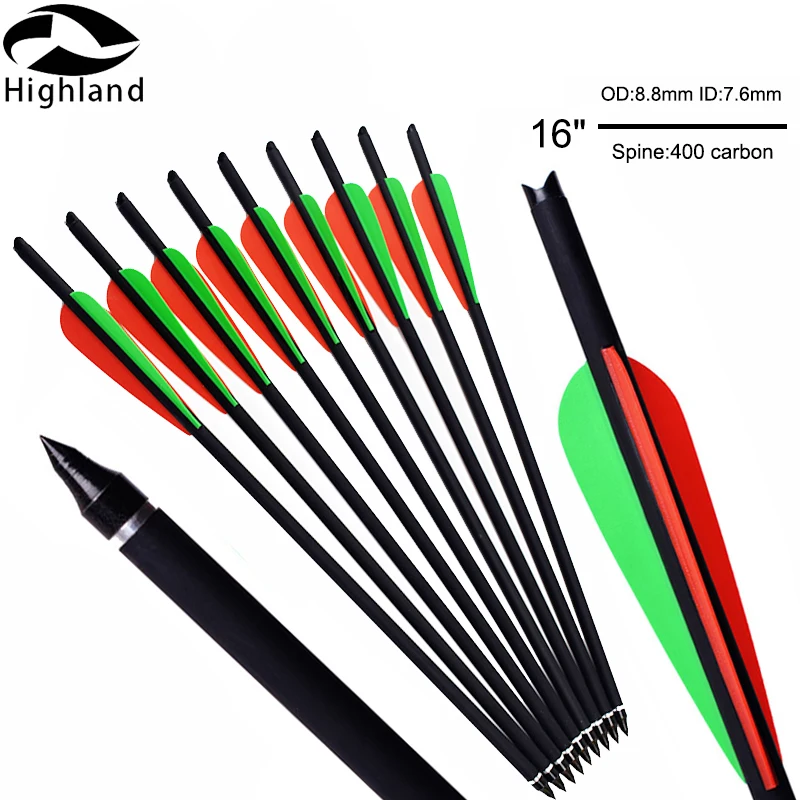 12pcs 16inches Hunting Archery Arrows With 4" vanes Feather Spine 400 Carbon Arrow For Crossbow Bolts Bow Arrows Shooting
12pcs 16inches Hunting Archery Arrows With 4" vanes Feather Spine 400 Carbon Arrow For Crossbow Bolts Bow Arrows Shooting