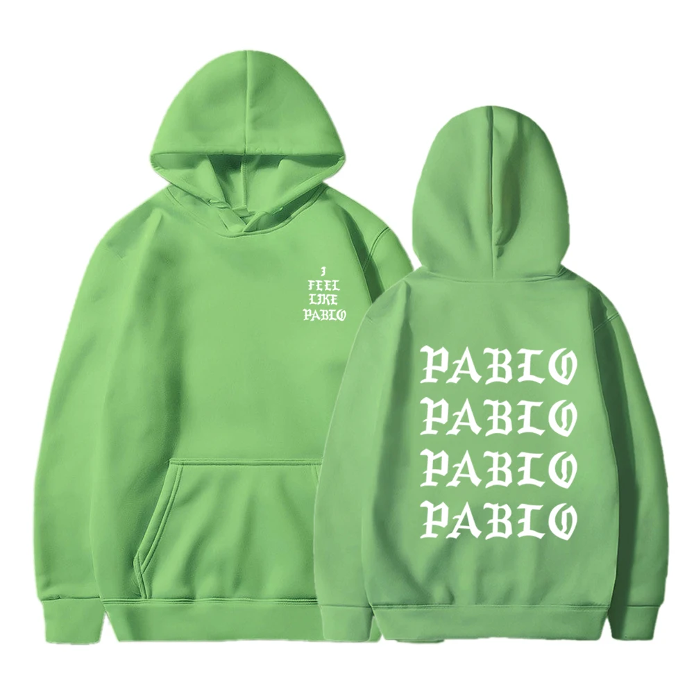 Новинка 2020 мужская толстовка с длинным рукавом свитшот надписью I Feel Like Paul Kanye West