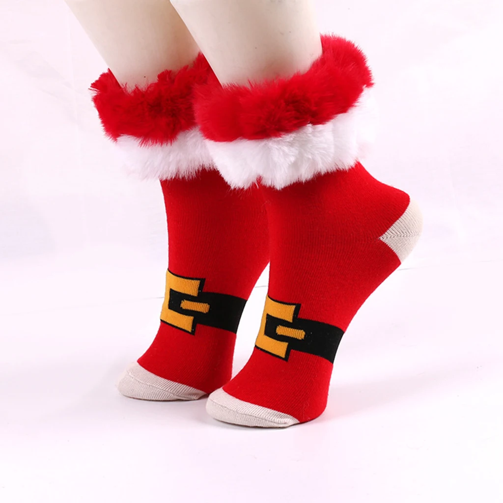 Women's Girls Fleece Fuzzy Soft Christmas Stockings Crew Socks Slipper Socks 
Women's Girls Fleece Fuzzy Soft Christmas Stockings Crew Socks Slipper Socks