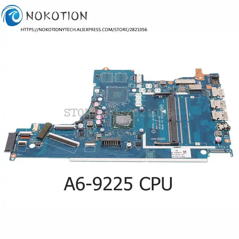 NOKOTION EPV51 LA-G078P материнская плата для ноутбука HP 15-DB 15T-DB 255 G7 L20478-601 L20478-001 A6-9225