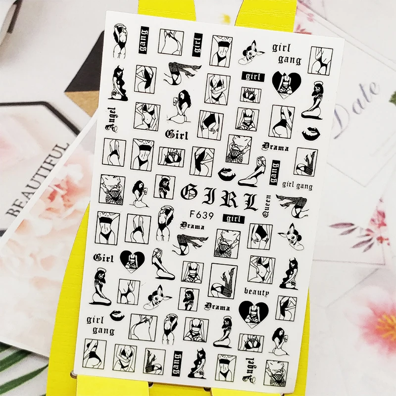 3D Nail Sticker Decals Black Girl Square Design Nail Art Decorations Stickers Sliders Manicure Accessories Nails Decoraciones
3D Nail Sticker Decals Black Girl Square Design Nail Art Decorations Stickers Sliders Manicure Accessories Nails Decoraciones