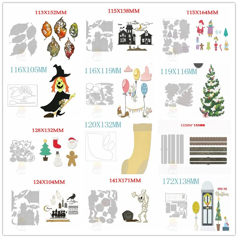 Christmas New Arrival Metal Cutting Dies for Scrapbooking Handmade Mold Cut Stencil DIY Card Make Mould Model Craft Halloween
Christmas New Arrival Metal Cutting Dies for Scrapbooking Handmade Mold Cut Stencil DIY Card Make Mould Model Craft Halloween