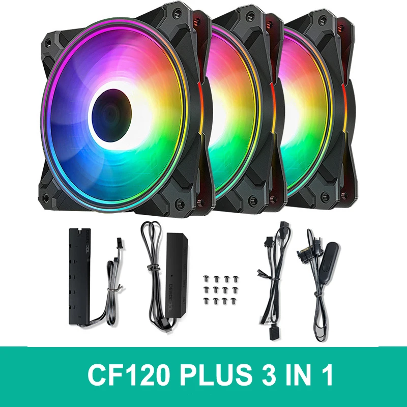 Набор 3 в 1 Deepcoo CF120 plus, 120 мм, 5 В, 3pin, ARGB, pwm, бесшумные кулеры для охлаждения процессора для синхронизации aura с контроллером
Набор 3 в 1 Deepcoo CF120 plus, 120 мм, 5 В, 3pin, ARGB, pwm, бесшумные кулеры для охлаждения процессора для синхронизации aura с контроллером