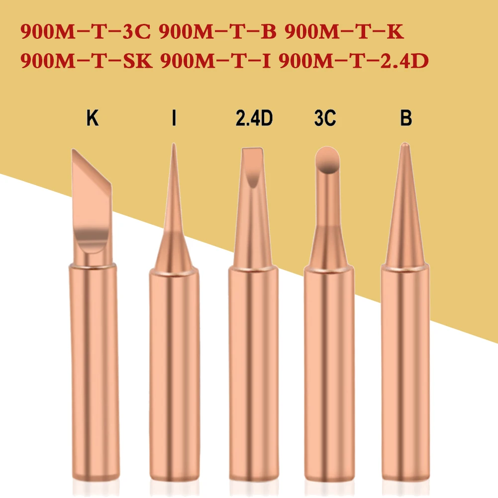 5Pcs I+B+K+2.4D+3C Soldering Iron Pure Copper 900M Soldering Iron Head Set Inside Hot Bare Copper Electric Soldering Iron Tip
5Pcs I+B+K+2.4D+3C Soldering Iron Pure Copper 900M Soldering Iron Head Set Inside Hot Bare Copper Electric Soldering Iron Tip