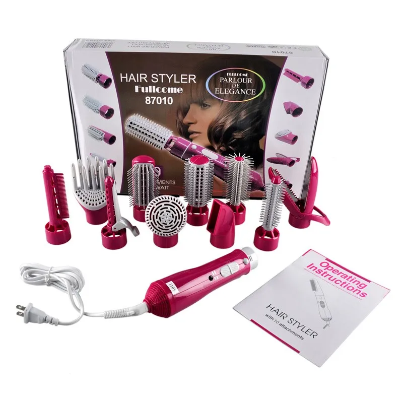 10 in 1 Electric Hair Dryer Brush Rotating Curls Styler Hot Air Brush Multifunctional Straightening Volumized Comb Styling Tools
10 in 1 Electric Hair Dryer Brush Rotating Curls Styler Hot Air Brush Multifunctional Straightening Volumized Comb Styling Tools