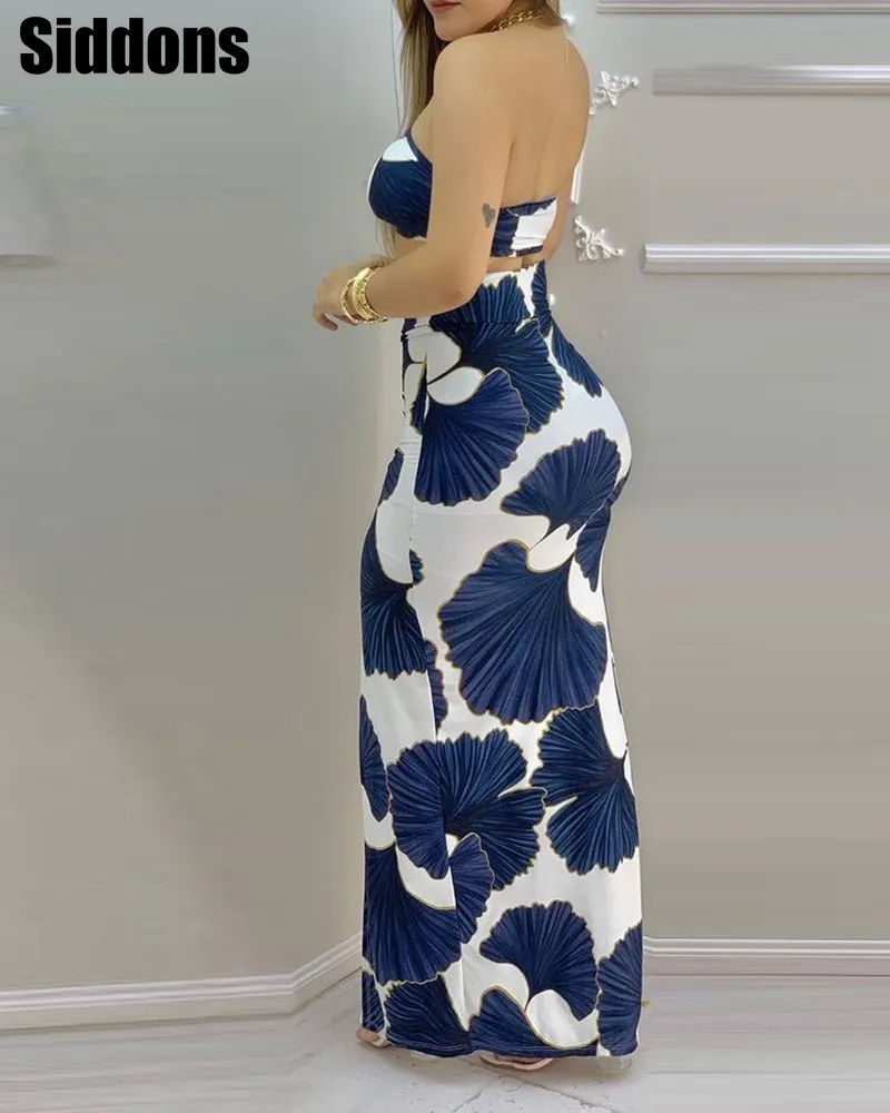 Sexy All Over Print Bandeau Crop Top & Drawstring High Slit Skirt Sets Women Two Piece Set
Sexy All Over Print Bandeau Crop Top & Drawstring High Slit Skirt Sets Women Two Piece Set