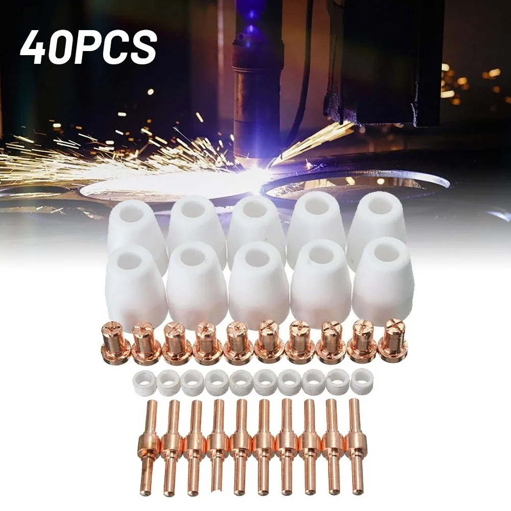 40pcs Air Plasma Cutter Consumables Extend Fit Welding Nozzles For Pt-31 Lg-40 Torch Cut-40 50 Plasma Cutting Machines
40pcs Air Plasma Cutter Consumables Extend Fit Welding Nozzles For Pt-31 Lg-40 Torch Cut-40 50 Plasma Cutting Machines
