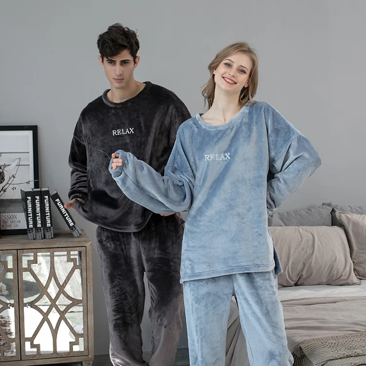 Couple Pajamas Shirt&PantsSleepwear Thick Flannel Women Loungewear Two Piece Set Winter Warm Nightwear Home Clothes Pyjamas
Couple Pajamas Shirt&PantsSleepwear Thick Flannel Women Loungewear Two Piece Set Winter Warm Nightwear Home Clothes Pyjamas