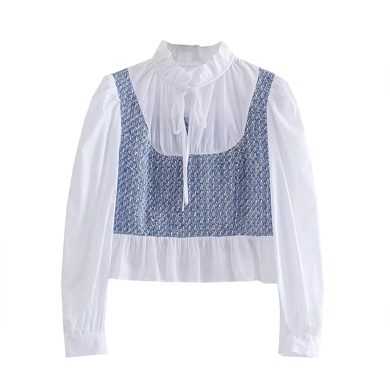 KUMSVAG Women ZA Autumn Shirts Blouses Tops 2021 Casual Sweet Spliced Veins Bow Tie Female Fashion Street Top Clothes Blusas
KUMSVAG Women ZA Autumn Shirts Blouses Tops 2021 Casual Sweet Spliced Veins Bow Tie Female Fashion Street Top Clothes Blusas