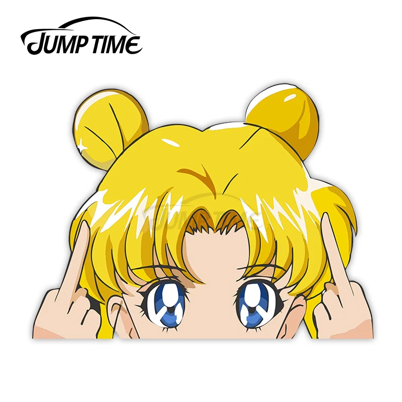 JumpTime 13x11 8 см Сейлор средний палец Peeking Peekers окно виниловый автомобильный бампер