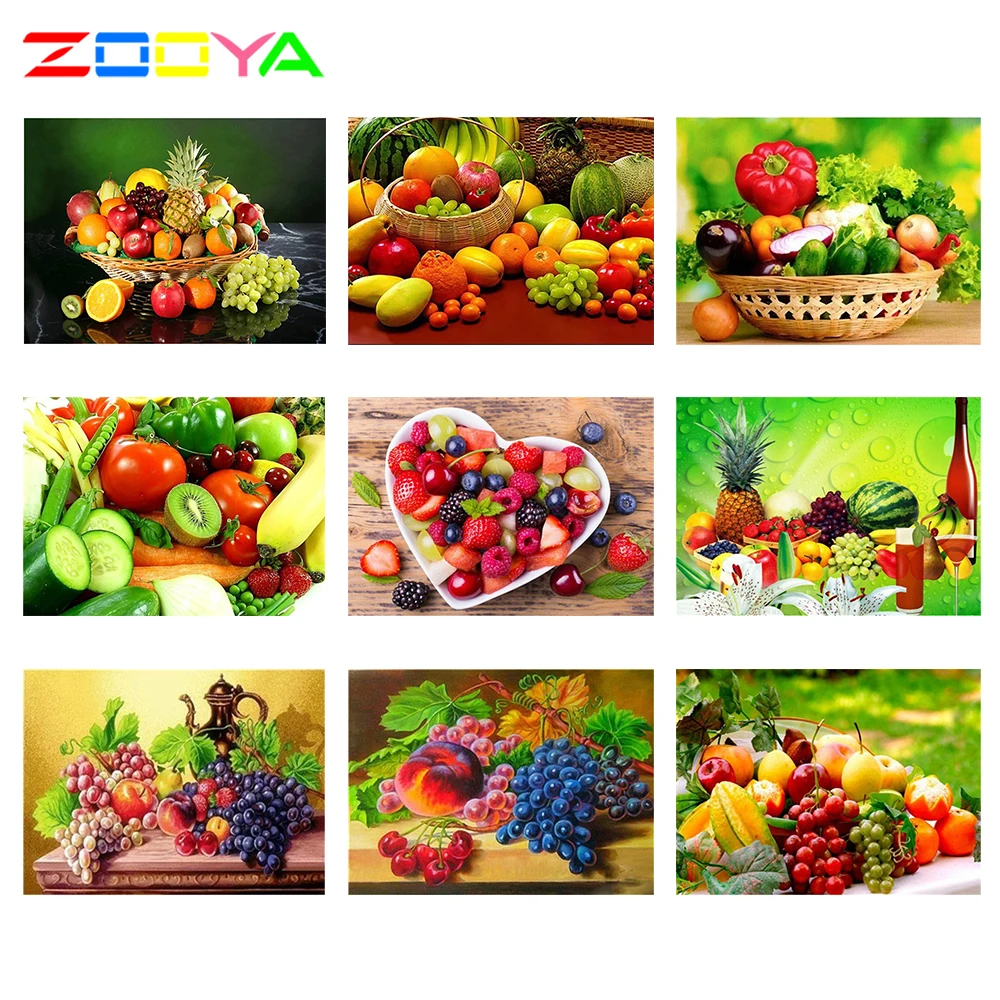 ZOOYA Алмазная картина полностью квадратные домашние алмазные вышитые фрукты узор