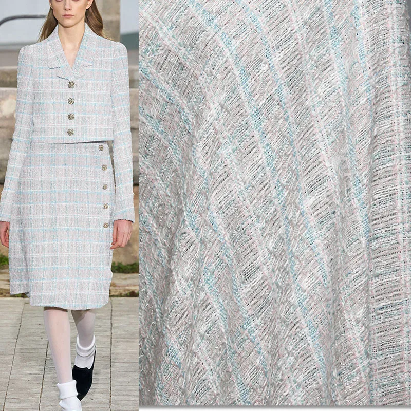 50x145 см французская сине-белая сетчатая окрашенная твидовая ткань в оплетку для женщин осенняя куртка платье костюмы пальто ткань для рукод... 
50x145 см французская сине-белая сетчатая окрашенная твидовая ткань в оплетку для женщин осенняя куртка платье костюмы пальто ткань для рукод...