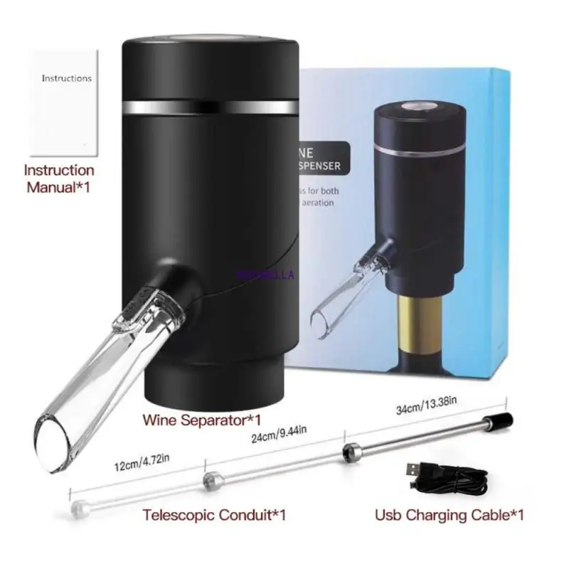 Electric Wine Dispenser Pump Wine Aerator Automatic Wine Pourer Portable Automatic One-Touch Wine Decanter Wine USB Rechargeable
Electric Wine Dispenser Pump Wine Aerator Automatic Wine Pourer Portable Automatic One-Touch Wine Decanter Wine USB Rechargeable