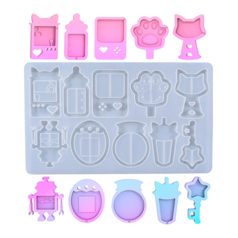 Quicksand Shaker Crystal Epoxy Resin Mold Hanging Pendant Silicone Mould DIY Crafts Jewelry Decorations Casting Tool
Quicksand Shaker Crystal Epoxy Resin Mold Hanging Pendant Silicone Mould DIY Crafts Jewelry Decorations Casting Tool