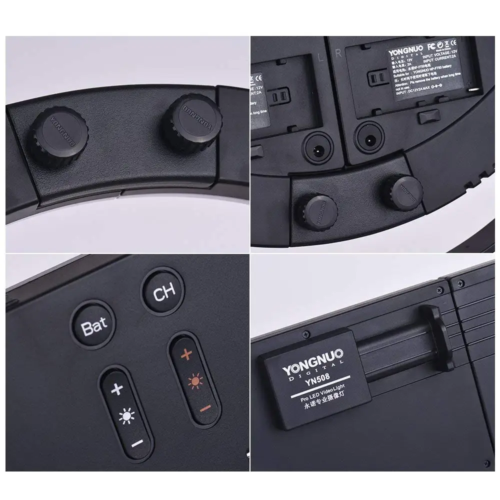 YONGNUO YN508S YN-508S 2in1 Bi-Color LED Video Ring Light 3200K-5600K for Live Video Beauty Selfie for Smartphone
YONGNUO YN508S YN-508S 2in1 Bi-Color LED Video Ring Light 3200K-5600K for Live Video Beauty Selfie for Smartphone