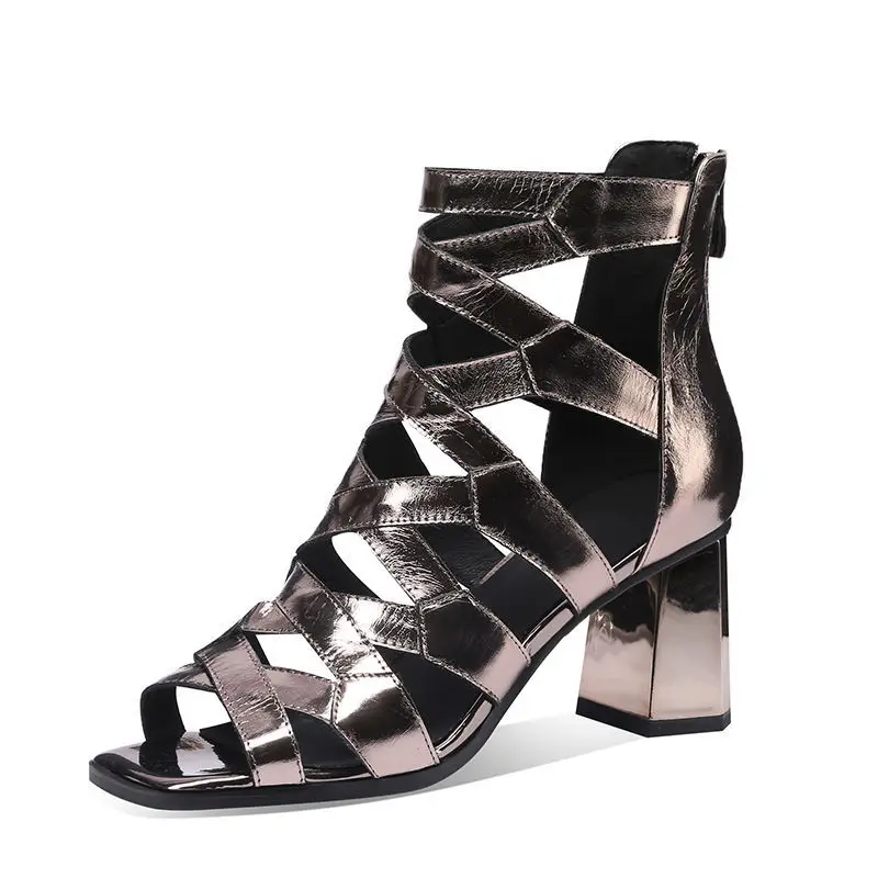 Fashion High Heeled Sandals Woman,2021 Summer Block Heels,Girls Gladiatoer Shoes,Hollow out,Back Zip,Silver,Dropshipping
Fashion High Heeled Sandals Woman,2021 Summer Block Heels,Girls Gladiatoer Shoes,Hollow out,Back Zip,Silver,Dropshipping