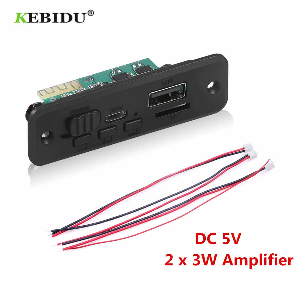 KEBIDU DC 5 в MP3 WMA декодер плата аудио модуль USB TF Радио беспроводной fm приемник Bluetooth