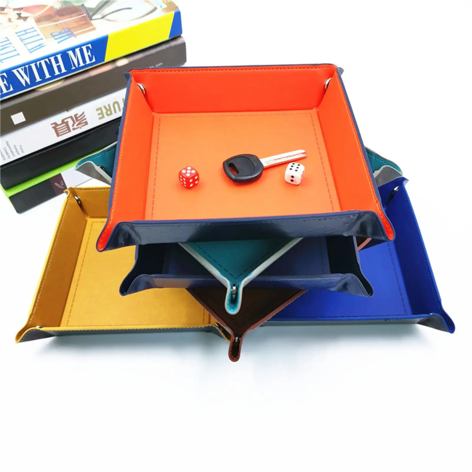 Складной ящик для хранения из искусственной кожи квадратный лоток для игральных костей Настольный кошелек для ключей коробка для монет лот... 
Складной ящик для хранения из искусственной кожи квадратный лоток для игральных костей Настольный кошелек для ключей коробка для монет лот...