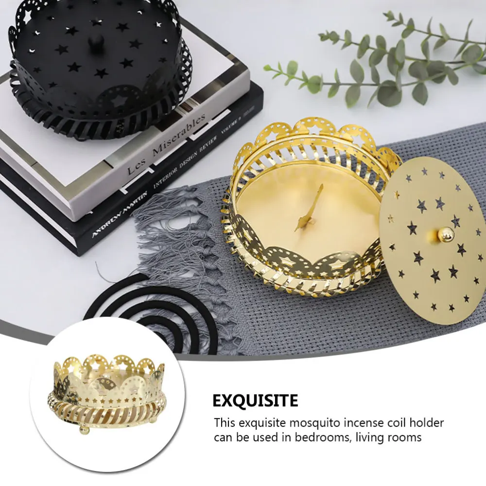 1Pc Home Mosquito Coil Box Decorative Ironwork Mosquito Incense Holder (Golden) 
1Pc Home Mosquito Coil Box Decorative Ironwork Mosquito Incense Holder (Golden)
