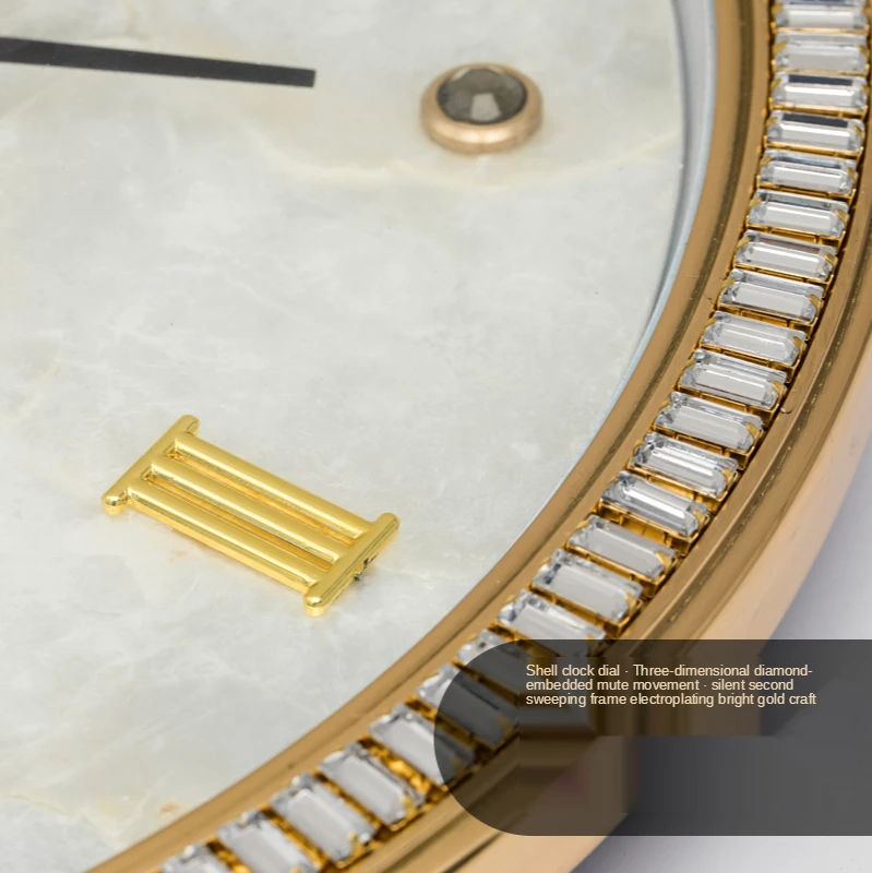 Shell Rhinestone Fashion Wall Clock Home Decorative Wall Clock Mute Minimalist Light Luxury Clock
Shell Rhinestone Fashion Wall Clock Home Decorative Wall Clock Mute Minimalist Light Luxury Clock