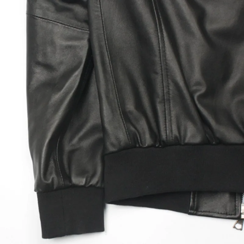 Mens Spring Autumn Sheepskin Genuine Leather Jacket Short Stand Collar Windproof Bomber Jacket Unisex Outwear Coat Biker Jackets
Mens Spring Autumn Sheepskin Genuine Leather Jacket Short Stand Collar Windproof Bomber Jacket Unisex Outwear Coat Biker Jackets