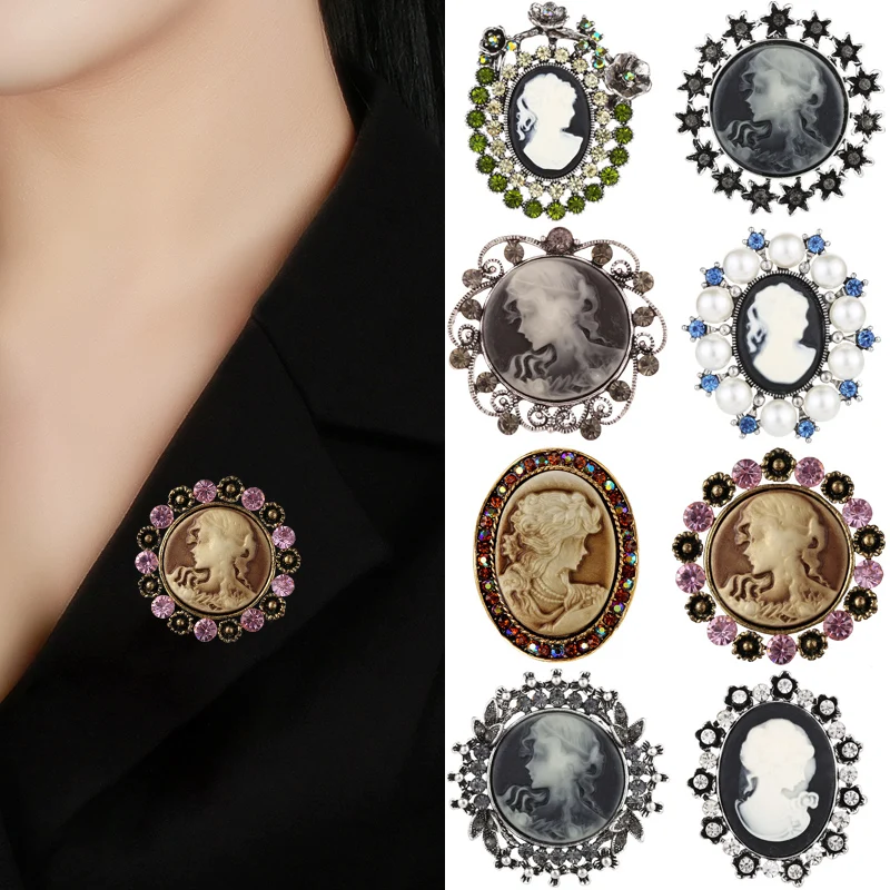 Rhinestone Beauty head Pearl Women Flower Wedding Crystal Bridal Brooch Vintage Pins
Rhinestone Beauty head Pearl Women Flower Wedding Crystal Bridal Brooch Vintage Pins