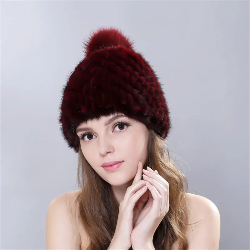 Fashion Winter Warm Mink Fur Beanie for Women Knitted Beanies Thick Wool Yarn Cap Knitting Warmer Hat
Fashion Winter Warm Mink Fur Beanie for Women Knitted Beanies Thick Wool Yarn Cap Knitting Warmer Hat