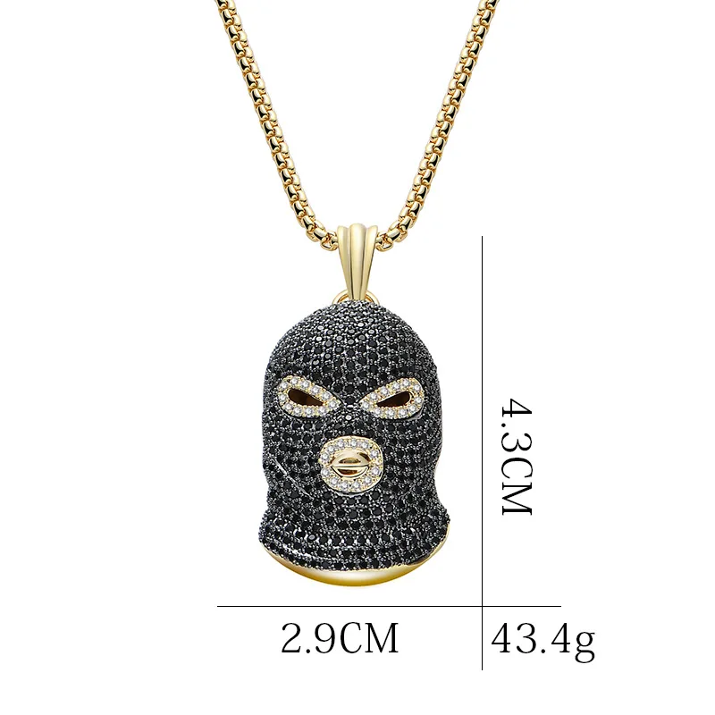 Fashion Creative Nightclub Bar Evil Force Black Face Anti-Terror Hip-Hop Rap Hip-Hop Dance Boy Zircon High Quality Necklace
Fashion Creative Nightclub Bar Evil Force Black Face Anti-Terror Hip-Hop Rap Hip-Hop Dance Boy Zircon High Quality Necklace