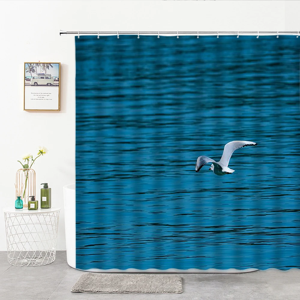 Shower Curtain Printing Flying Animals Birds Ocean Landscape Bathroom Curtains Baths Screens Polyester Home Decoration With Hook
Shower Curtain Printing Flying Animals Birds Ocean Landscape Bathroom Curtains Baths Screens Polyester Home Decoration With Hook