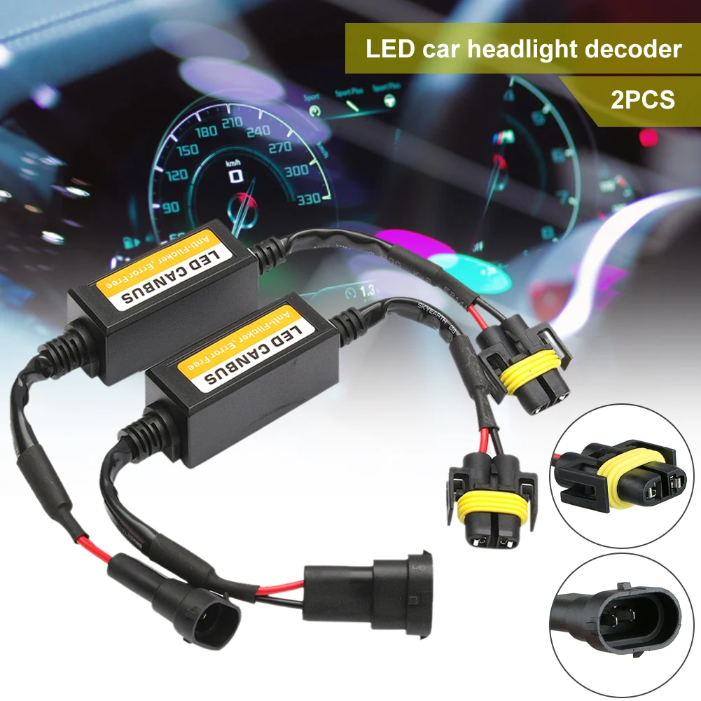Auto Parts 2pcs H8/H11 LED Headlight Decoder Adapter Canbus Anti-Flicker Harness Bulbs Resistor Decoder Warning Error Canceller
Auto Parts 2pcs H8/H11 LED Headlight Decoder Adapter Canbus Anti-Flicker Harness Bulbs Resistor Decoder Warning Error Canceller