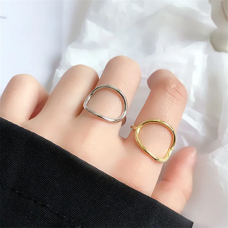 HKMMH 925 Sterling Silver Trendy Geometric Round Hollow Line Ring Female Open Smooth Fashion Temperament Exquisite Jewelry
HKMMH 925 Sterling Silver Trendy Geometric Round Hollow Line Ring Female Open Smooth Fashion Temperament Exquisite Jewelry