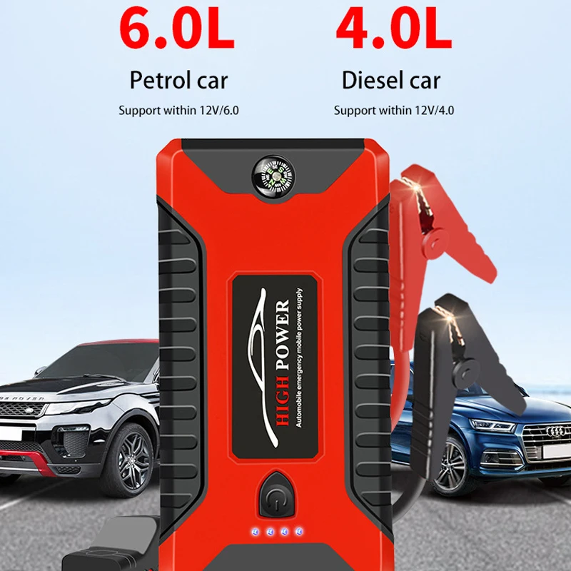 99800mA/20000mA Car Jump Starter 600A Portable Car Charger Booster Power Bank Starting Device Back Up Emergency Lithium Battery
99800mA/20000mA Car Jump Starter 600A Portable Car Charger Booster Power Bank Starting Device Back Up Emergency Lithium Battery