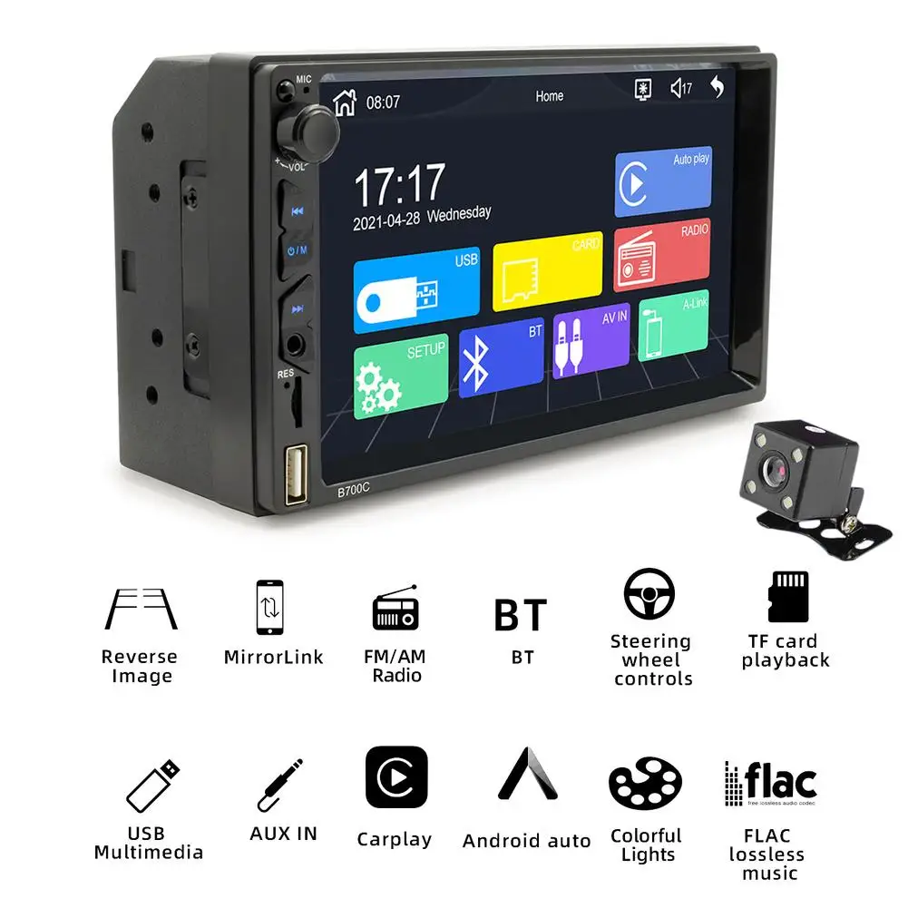 Универсальный MP5-плеер CarPlay 12 В, беспроводная функция, поддержка карт-ридера, FM-радио, 7 дюймов, 2 DIN, Bluetooth, автоматический CarPlay, сенсорный экран
Универсальный MP5-плеер CarPlay 12 В, беспроводная функция, поддержка карт-ридера, FM-радио, 7 дюймов, 2 DIN, Bluetooth, автоматический CarPlay, сенсорный экран