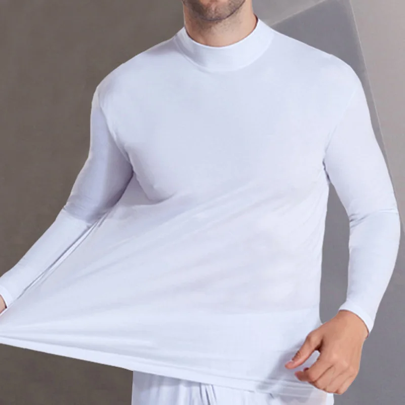 Men's Warm Winter Long Johns Thermal Tops Seamless Sexy Lingerie Underwear Men's Velvet Warmth Half High Collar Bottoming
Men's Warm Winter Long Johns Thermal Tops Seamless Sexy Lingerie Underwear Men's Velvet Warmth Half High Collar Bottoming