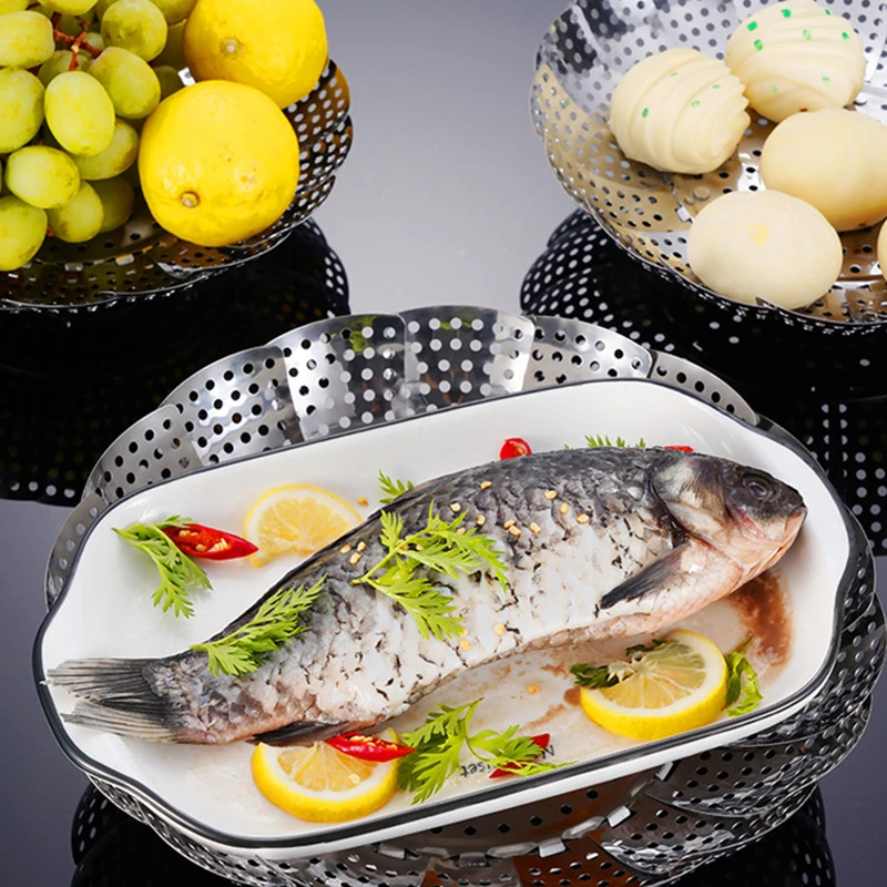 Складная тарелка, Паровая корзина из нержавеющей стали для приготовления пищи
Складная тарелка, Паровая корзина из нержавеющей стали для приготовления пищи